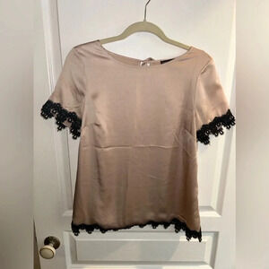 Dorothy Perkins Silky Top with Lace. Size 6